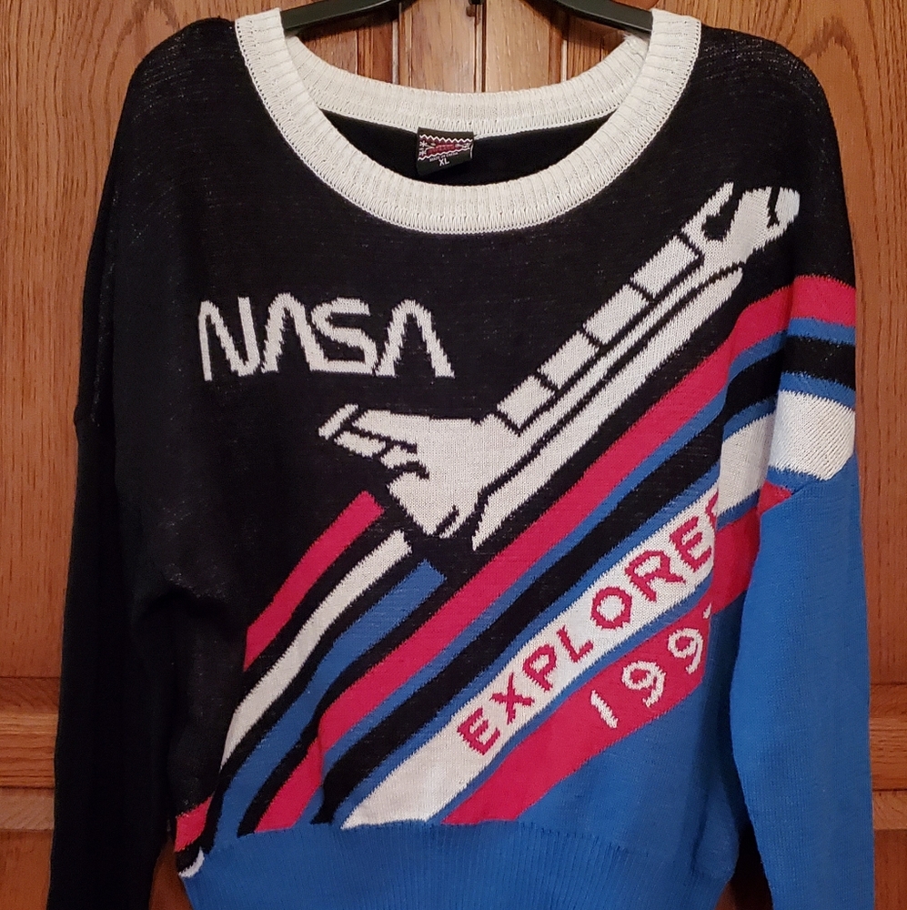 NASA Explorer 1992 holiday sweater XL NWOT